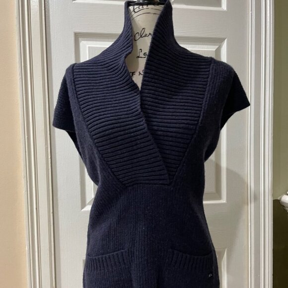 LACOSTE CHUNKY VEST 100%WOOL MADE IN FRANCE SIZE 44 US XL ICONIC SOPHISTICATED - Picture 5 of 15